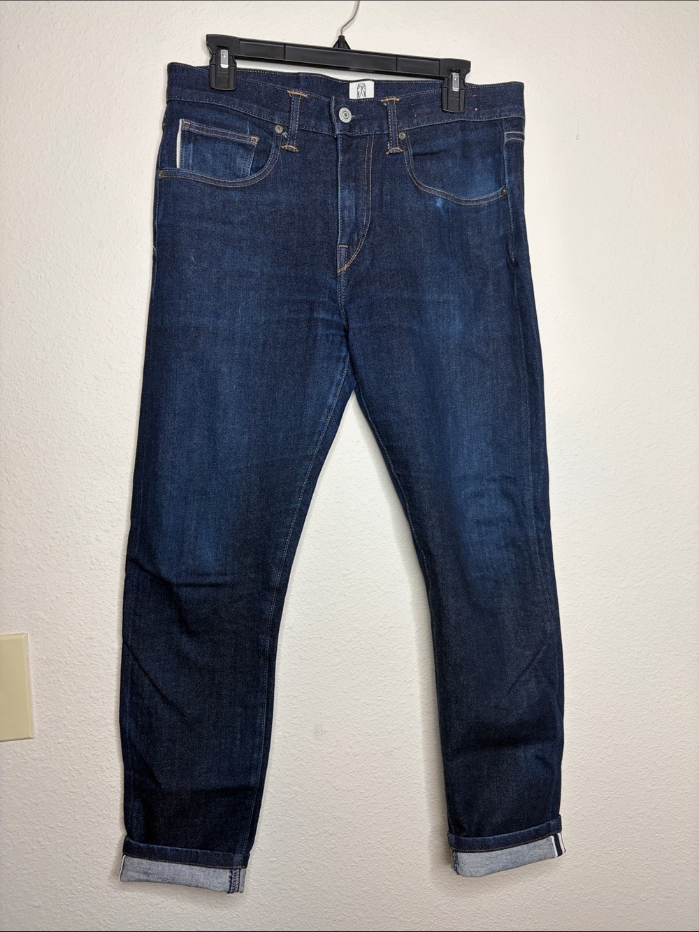 Hiroshi Kato | Men’s Dark Wash Slim Tapered Selvedge Denim Jeans Size 32
